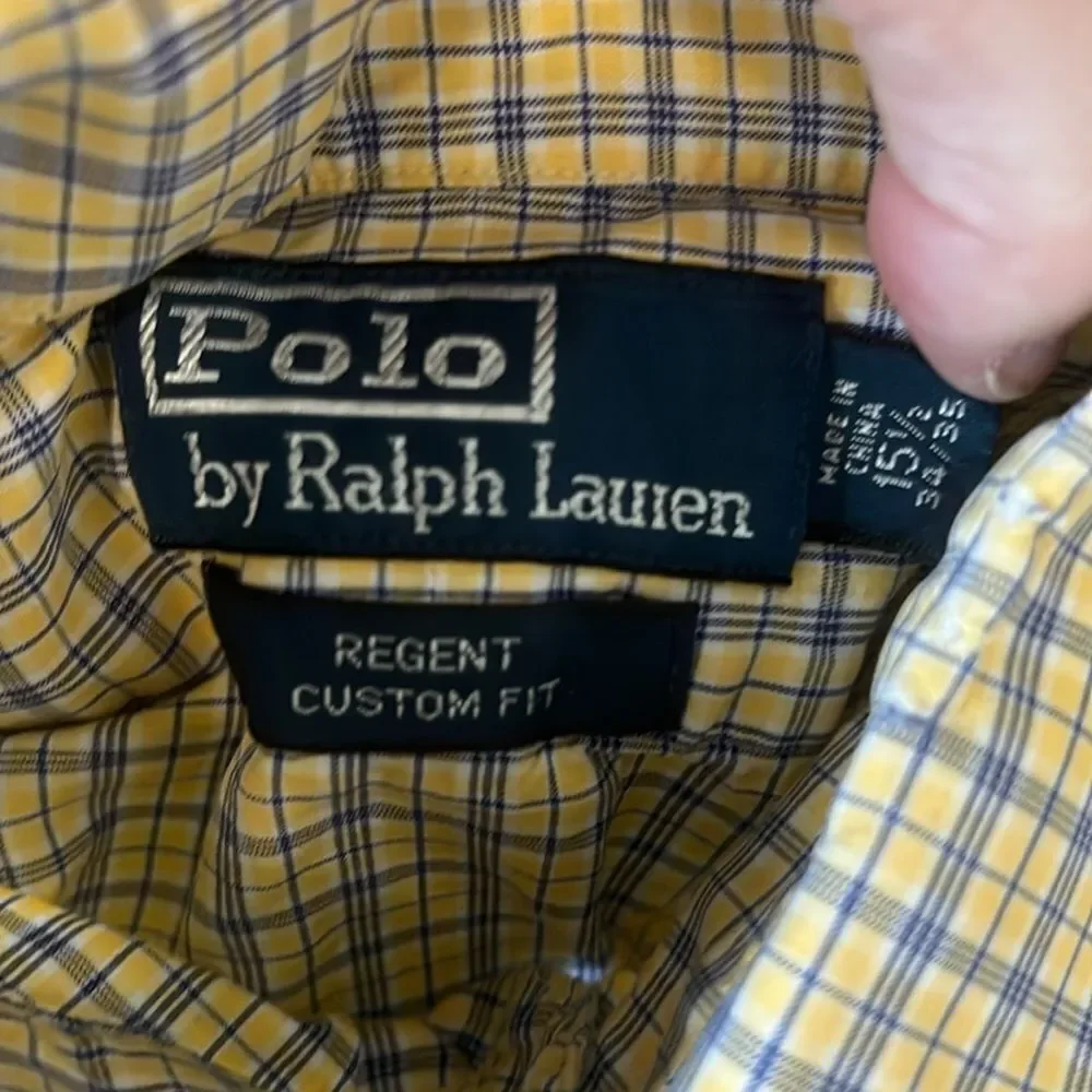 Polo Regent Long Sleeve Button Down Plaid Shirt Size 15.5